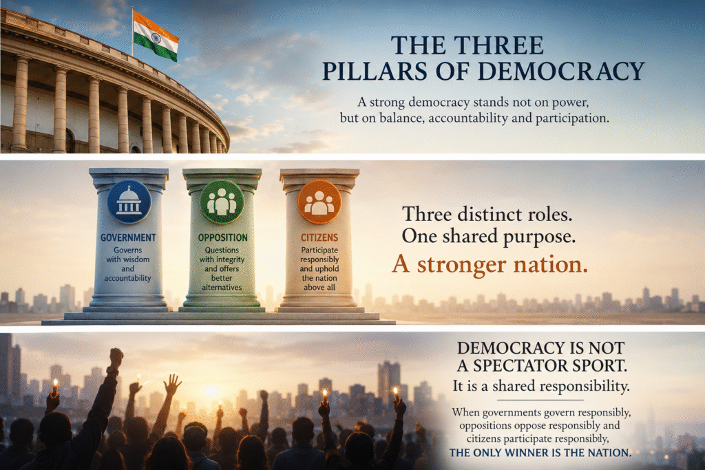 3 pliiars of democracy
